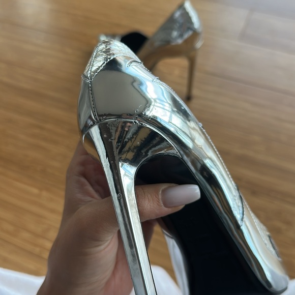 Metallic Saint Laurent Heels 37.5 - Picture 9 of 10